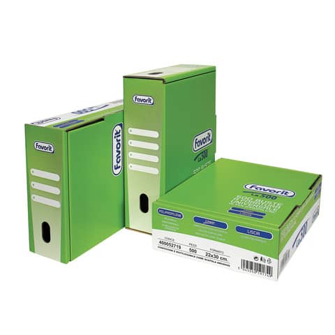 favorit-scatola-500-buste-forate-22x30-linear-liscio-ppl