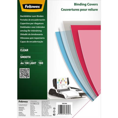 fellowes-copertine-rilegatura-pet-trasparente-conf-100-pezzi-180-micron-5384601