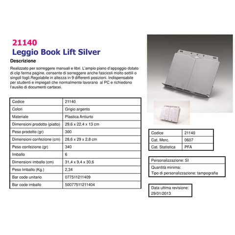fellowes-leggio-book-lift-a4-a3-21140-silver