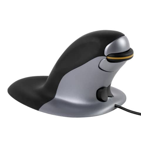 fellowes-mouse-verticale-penguin-grande-filo-grigio-nero-9894401