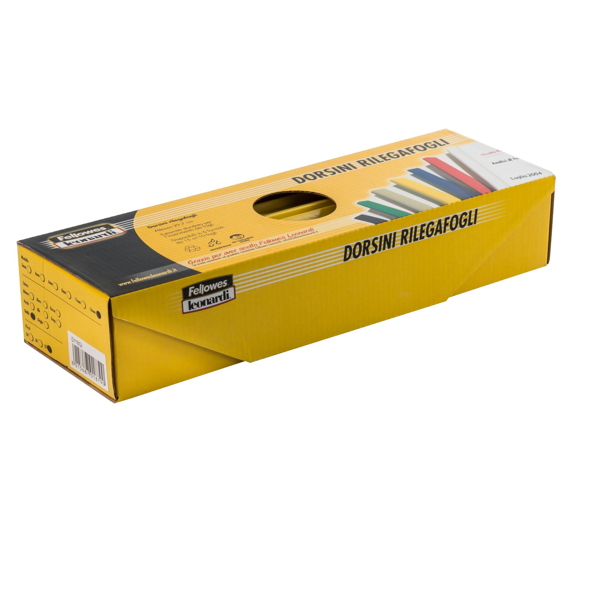 fellowes-scatola-50-dorsetti-3mm-giallo-tondo