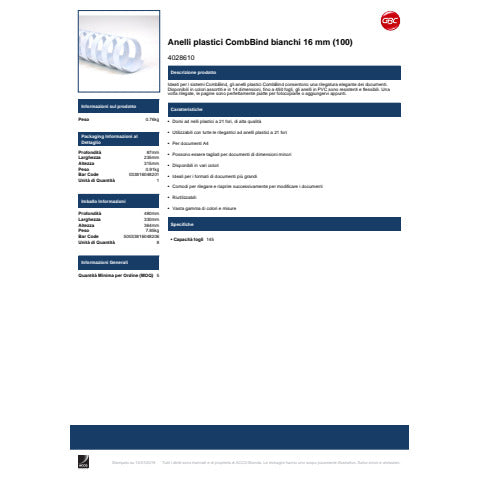 gbc-dorsi-plastici-combbind-21-anelli-16-mm-a4-fino-145-fogli-conf-100-dorsi-bianco-4028610