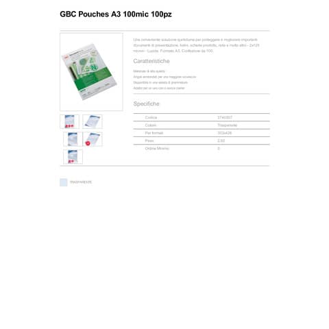 gbc-pouches-plastificatrici-2x125-m-finitura-lucida-conf-100-pezzi-a3-3740307