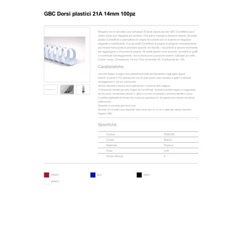 gbc-scatola-100-dorsi-spirale-14mm-bianco-21-anelli