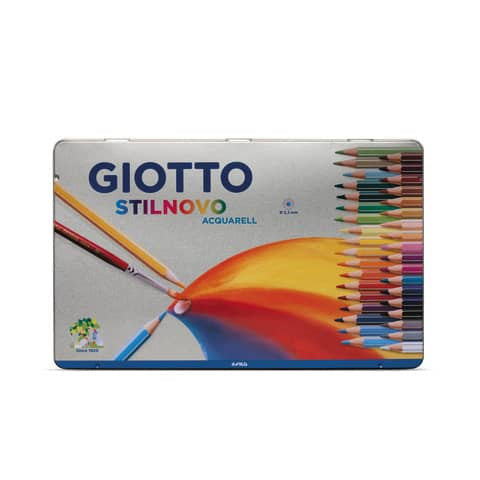 giotto-matite-acquarellabili-stilnovo-acquarell-assortiti-scatola-metallo-36-25640000