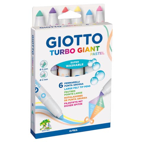 giotto-pennarelli-turbo-giant-conf-6-colori-pastel-assortiti-f431000