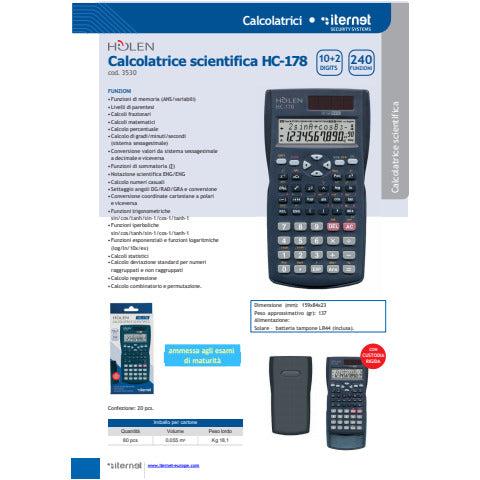 holen-calcolatrice-scientifica-hc-178-102-cifre-240-funzioni-ammessa-maturita-blu-3530
