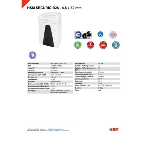 hsm-distruggidocumenti-alti-volumi-securio-b26-p-4-55-l-taglio-frammenti-4-5x30-mm-bianco-1803111