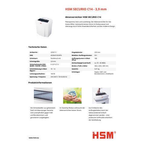 hsm-distruggidocumenti-securio-c14-p-2-taglio-strisce-3-9-mm-cestino-20-l-bianco-2250111