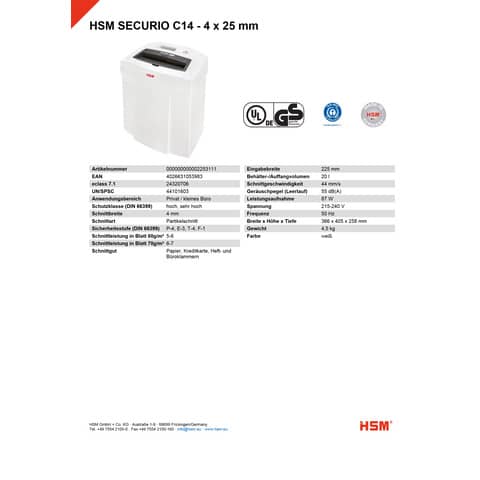 hsm-distruggidocumenti-securio-c14-p-4-20-l-taglio-frammenti-4x25-mm-bianco-2253111