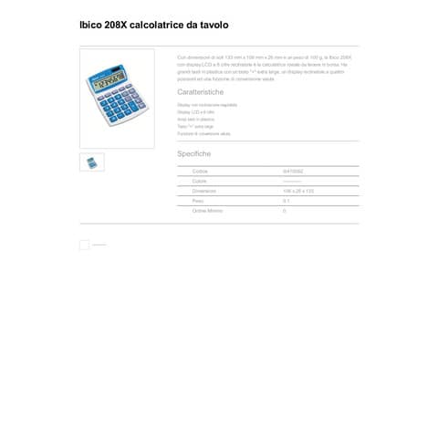 ibico-calcolatrice-tavolo-208x-display-lcd-8-cifre-confezione-blister-ib410147
