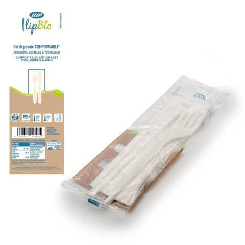 ilipbio-set-2-posate-bianche-coltello-forchetta-tovagliolo-pla-bio-conf-250-pezzi-81003