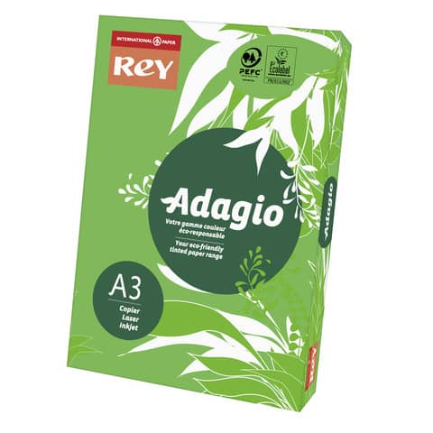 international-paper-carta-colorata-a3-rey-adagio-160-g-mq-verde-intenso-52-risma-250-fogli-adagi160x500