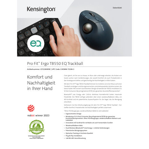 kensington-trackball-pro-fit-ergo-tb550-ricaricabile-k72196ww