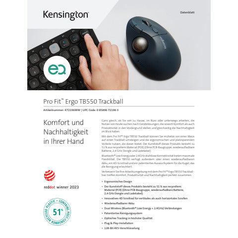 kensington-trackball-pro-fit-ergo-tb550-ricaricabile-k72196ww