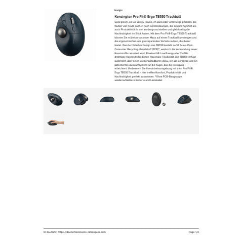 kensington-trackball-pro-fit-ergo-tb550-ricaricabile-k72196ww
