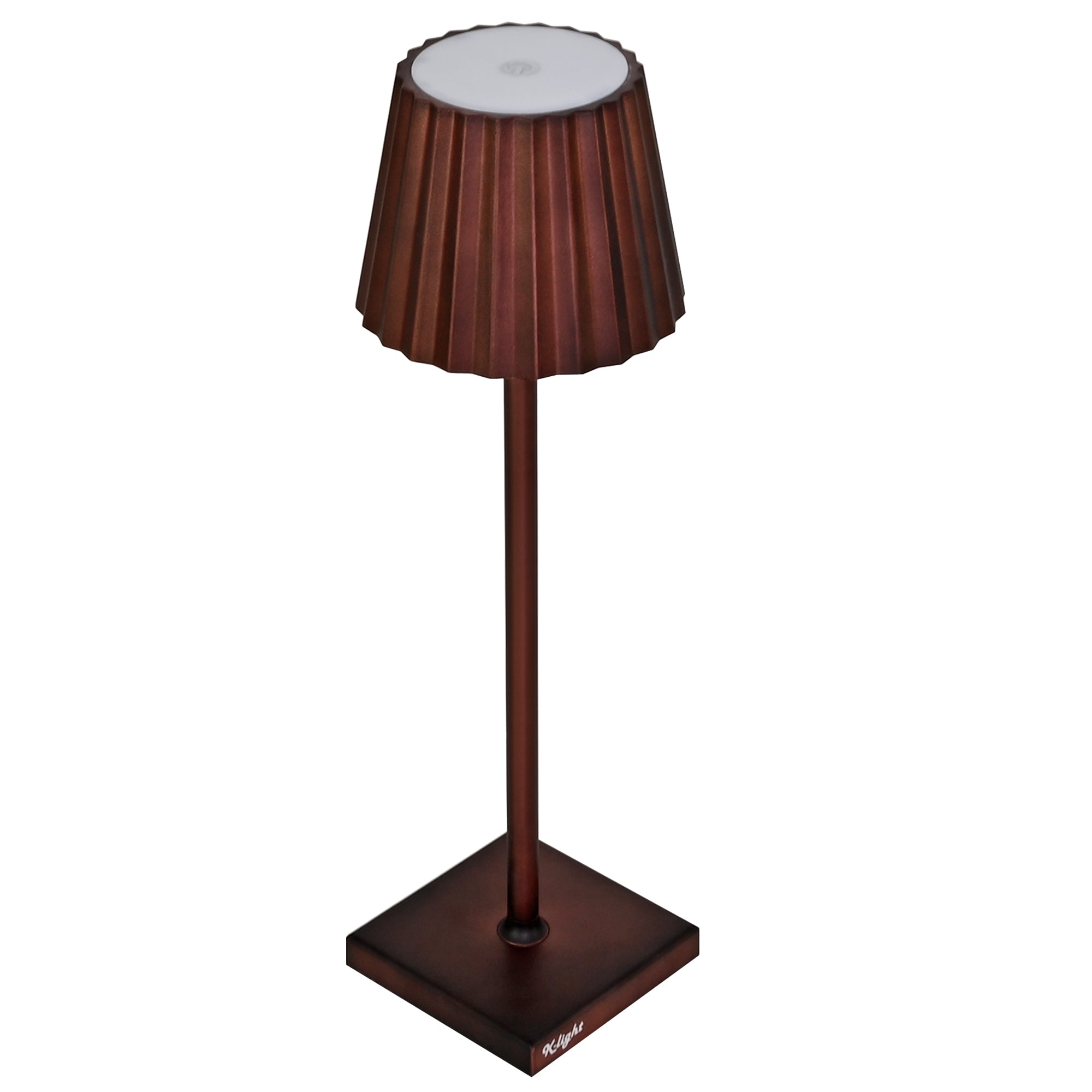 king-collection-lampada-tavolo-led-alluminio-pmma-ruggine