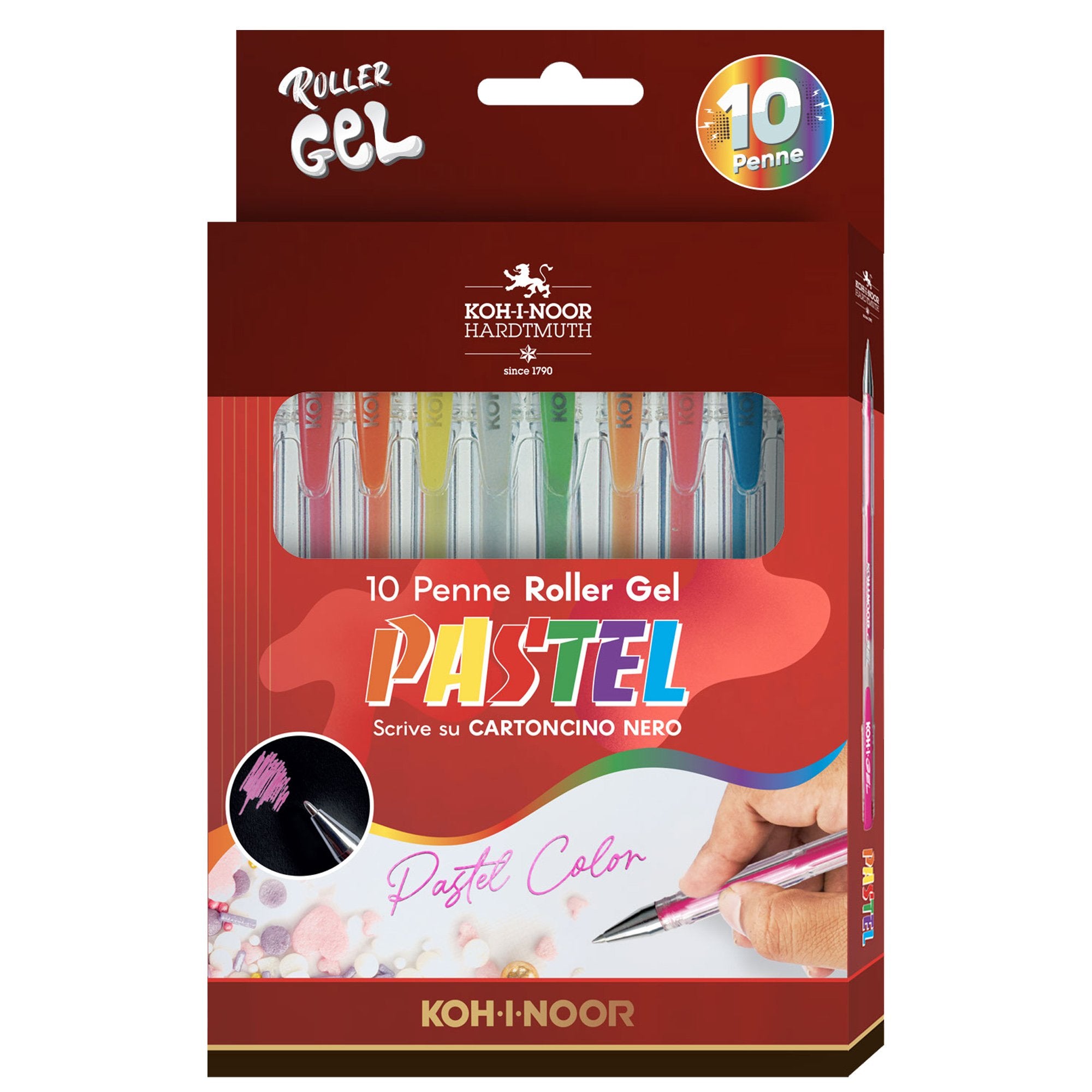 koh-i-noor-astuccio-10-roller-koh-i-gel-colori-pastel