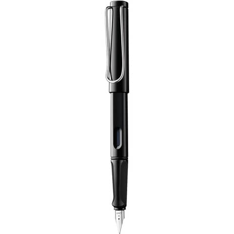 lamy-penna-safari-punta-fine-inchiostro-blu-blackstilo-fusto-nero-1219678
