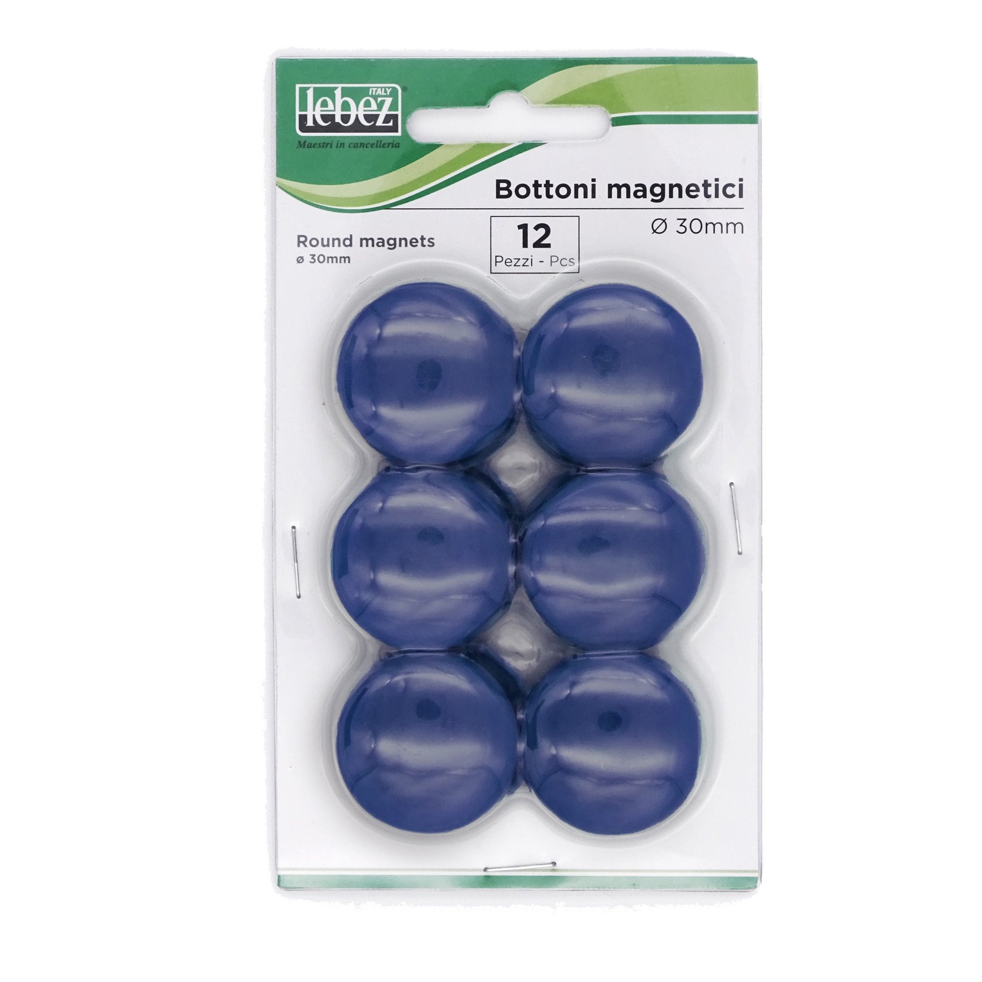 lebez-blister-12-magneti-mr-30-blu-diam-30mm