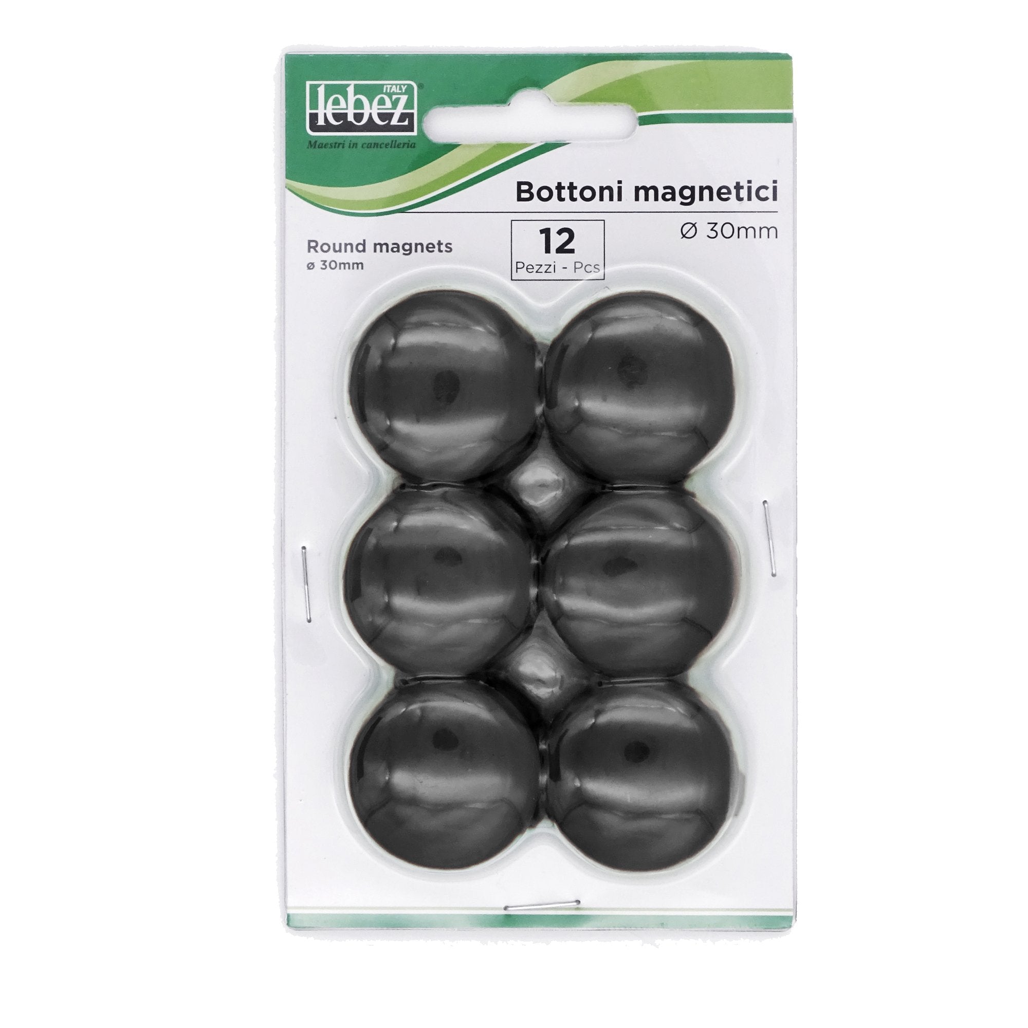 lebez-blister-12-magneti-mr-30-nero-diam-30mm