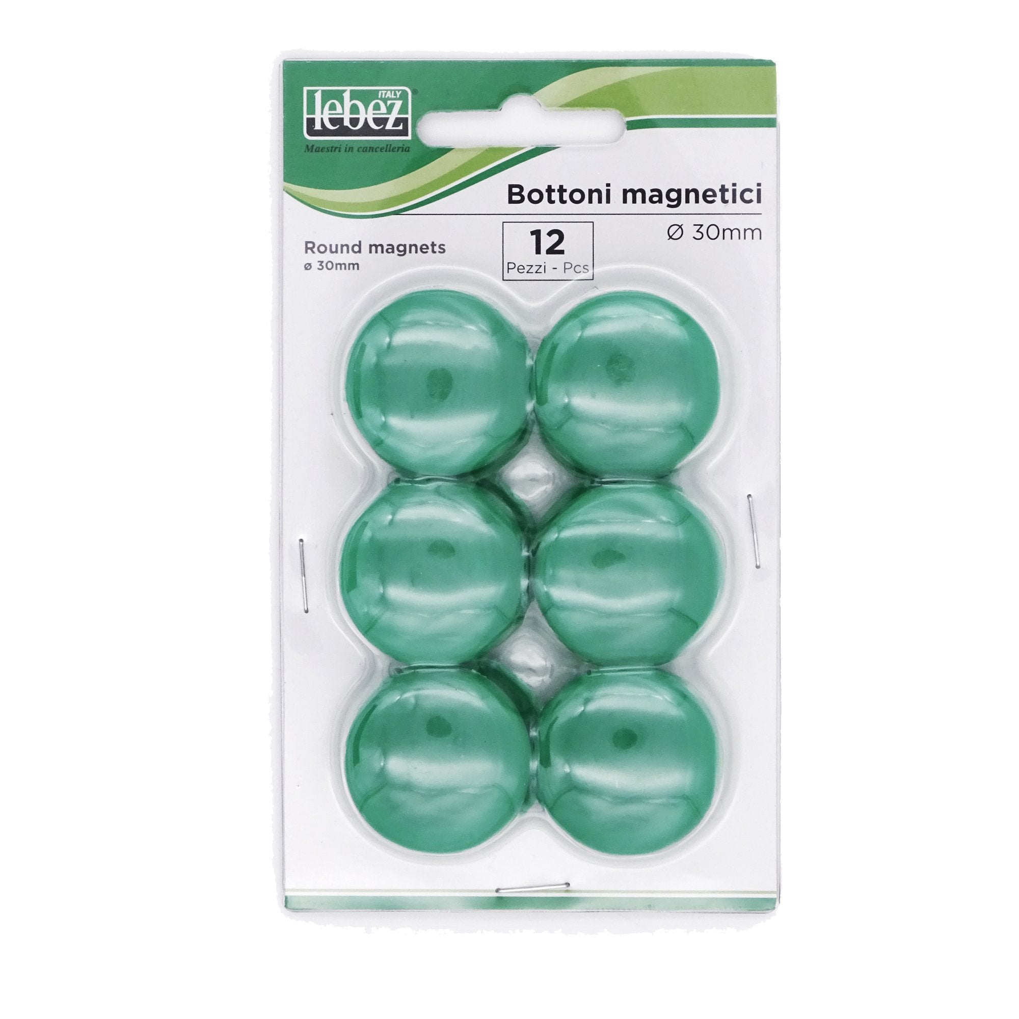 lebez-blister-12-magneti-mr-30-verde-diam-30mm