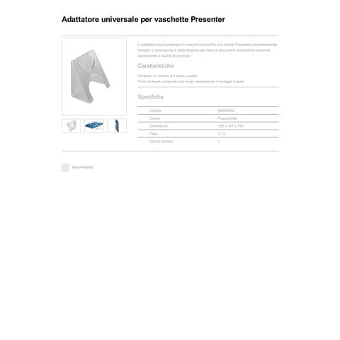 leitz-adattatore-universale-vaschette-presenter-trasparente-54030002