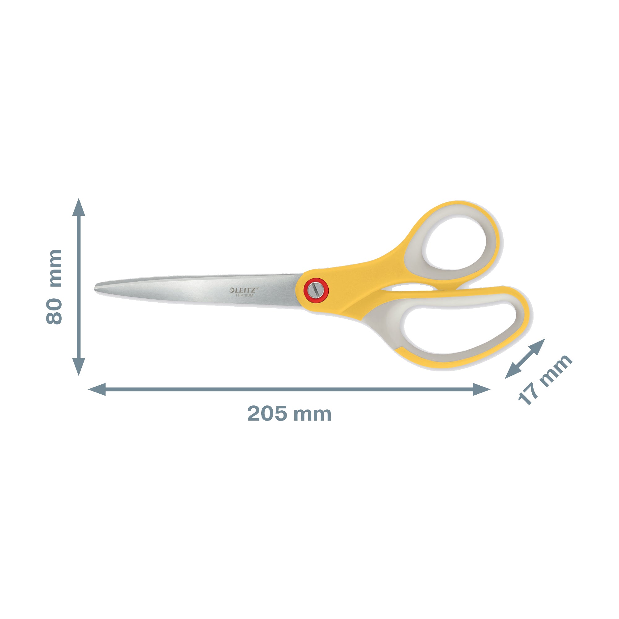 leitz-forbici-205mm-giallo-cosy