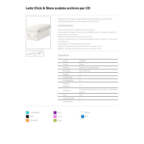 leitz-scatola-archivio-cd-clickstore-bianco-metal