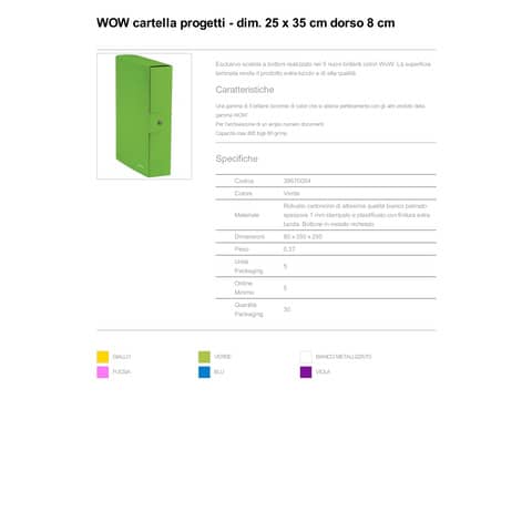 leitz-scatola-portaprogetti-wow-cartone-dorso-8-cm-formato-25x35-cm-lime-metallizzato-39670054