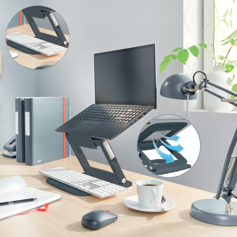 leitz-supporto-ergo-laptop-multi-angolo-80-plastica-riciclata-ergo-grigio-scuro-258x45x253-mm-64240089