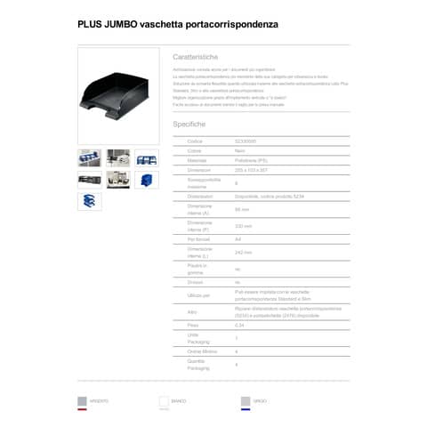 leitz-vaschetta-portacorrispondenza-impilabile-plus-jumbo-polistirolo-a4-nero-52330095