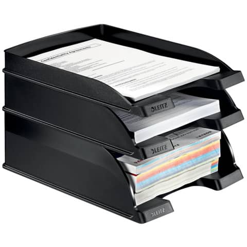 leitz-vaschetta-portacorrispondenza-impilabile-plus-jumbo-polistirolo-a4-nero-52330095