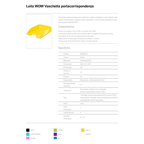 leitz-vaschette-portacorrispondenza-wow-polistirolo-a4-giallo-metallizzato-52263016