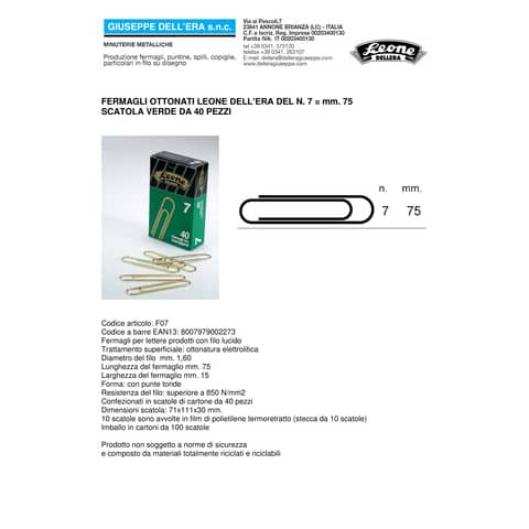 leone-dell-era-fermagli-leone-acciaio-ottonato-n-7-1-6x75-mm-rotondi-ottone-scatola-40-pz-fo7