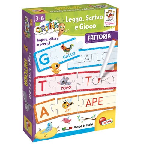 lisciani-gioco-scatola-carotina-impara-lettere-parole-fattoria-79940