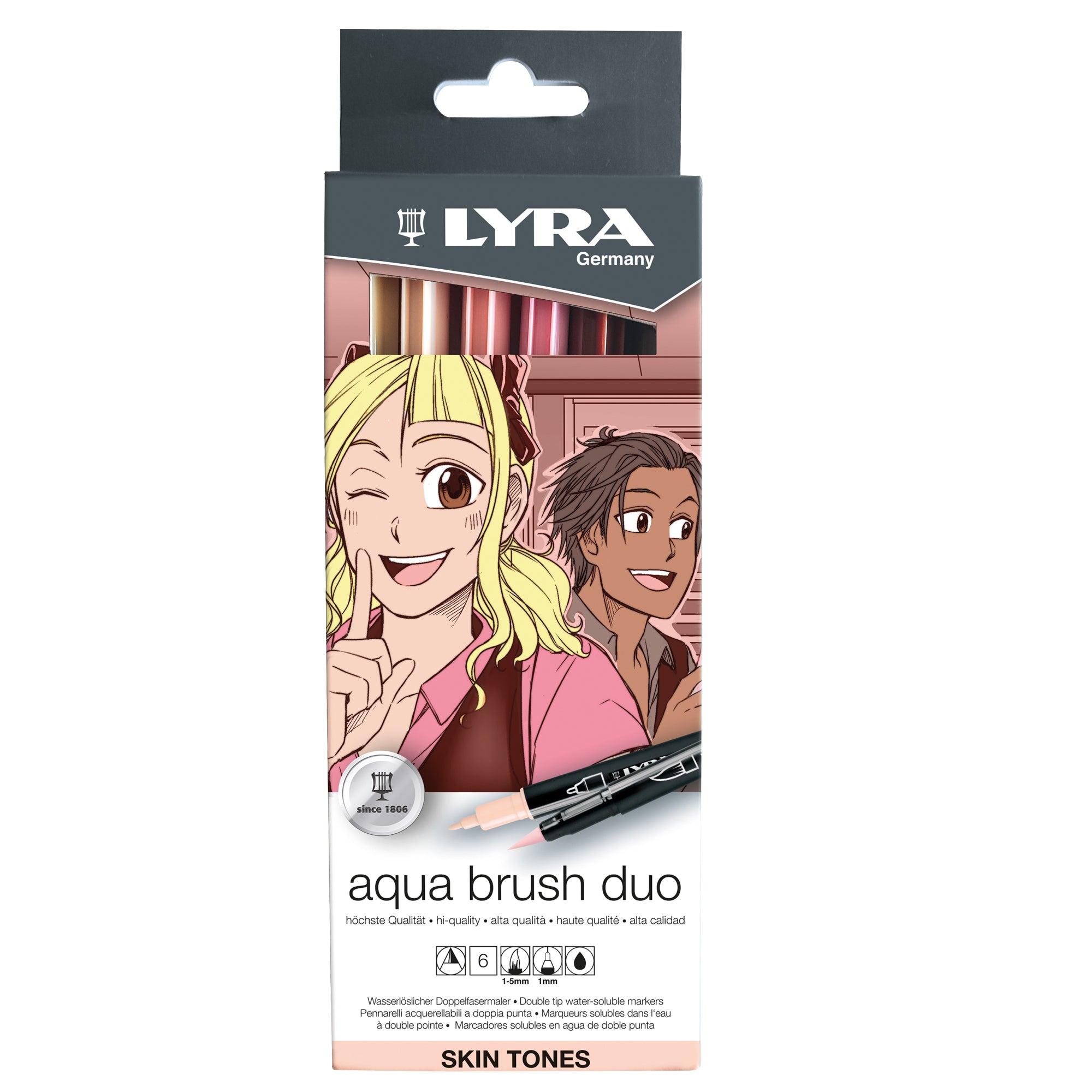 lyra-astuccio-6-pennarelli-aqua-brush-duo-skin-tones