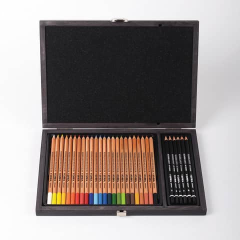lyra-set-disegno-rembrandt-polycolor-art-design-cassetta-legno-30-pezzi-l2004002