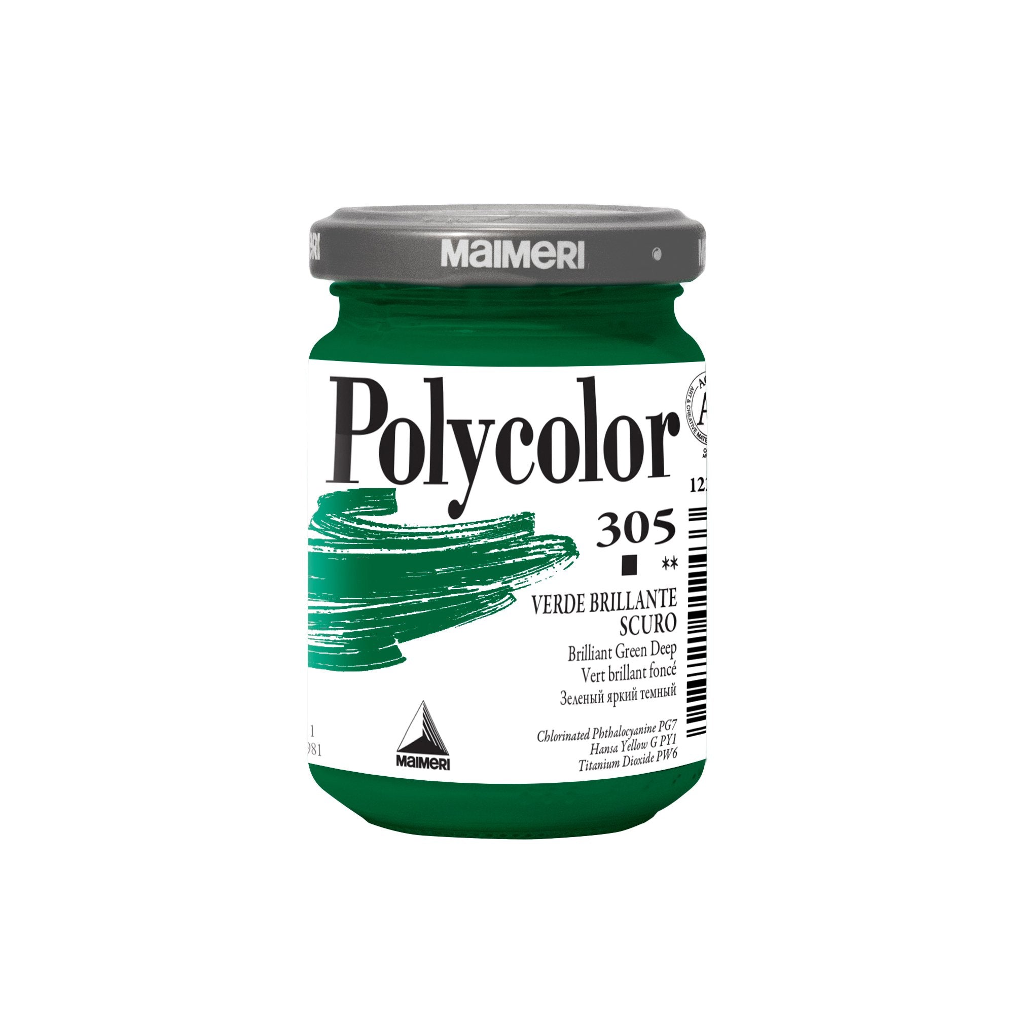 maimeri-colore-vinilico-polycolor-vasetto-140-ml-verde-brillante-scuro