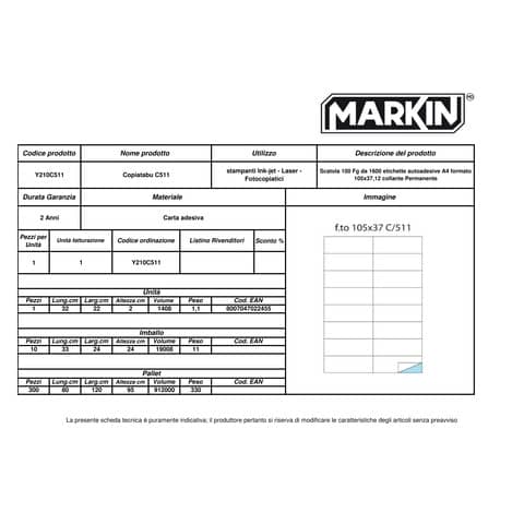 markin-etichette-bianche-copiatabu-permanenti-105x37-12-mm-senza-margine-16-et-foglio-conf-100-fogli-x210c511