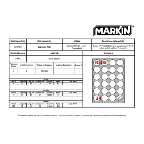 markin-etichette-permanenti-rotonde-copiatabu-r305-colori-assortiti-laser-inkjet-24-et-foglio-cf-100-fogli-diametro-40-mm