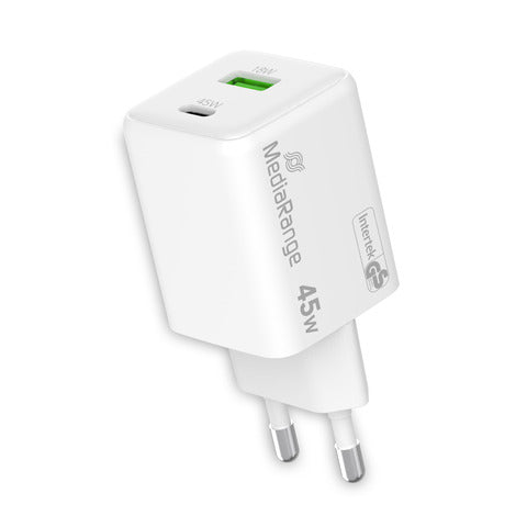 media-range-caricabatterie-rapido-gan-43w-uscita-usb-a-usb-c-media-range-bianco-mrma113-2