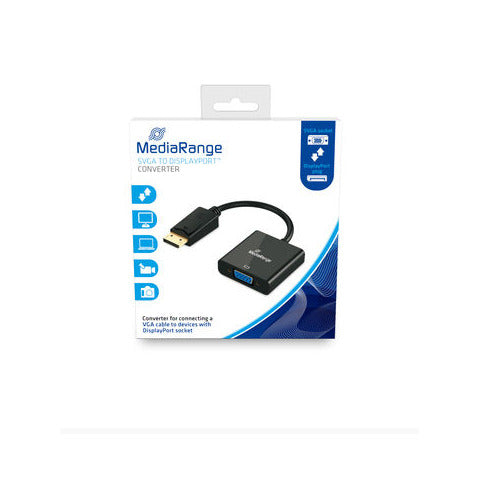 media-range-convertitore-displayport-svga-presa-vga-spina-dp-15-cm-nero-mrcs173