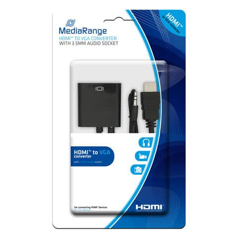 media-range-convertitore-hdmi-vga-presa-audio-3-5-mm-nero-mrcs167