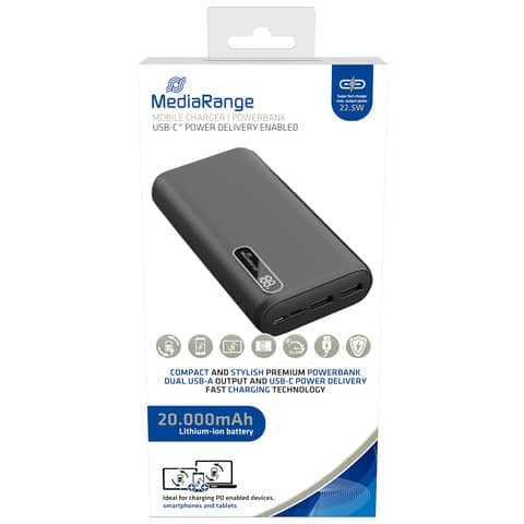 media-range-powerbank-20-000-mah-2x-usb-a-1x-usb-c-nero-mr756