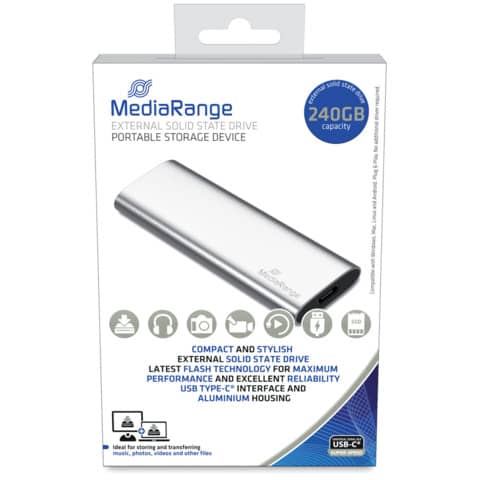 media-range-unita-ssd-esterna-usb-type-c-240-gb-argento-mr1101