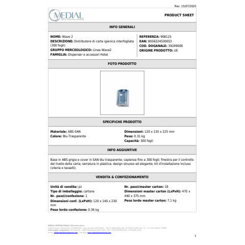 medial-distributore-carta-igienica-interfogliata-wave-300f-blu-trasparente-135x120x225mm-908125