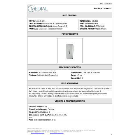 medial-distributore-superb-2-0-118x95x260mm-1l-inox-sapone-liquido-105880