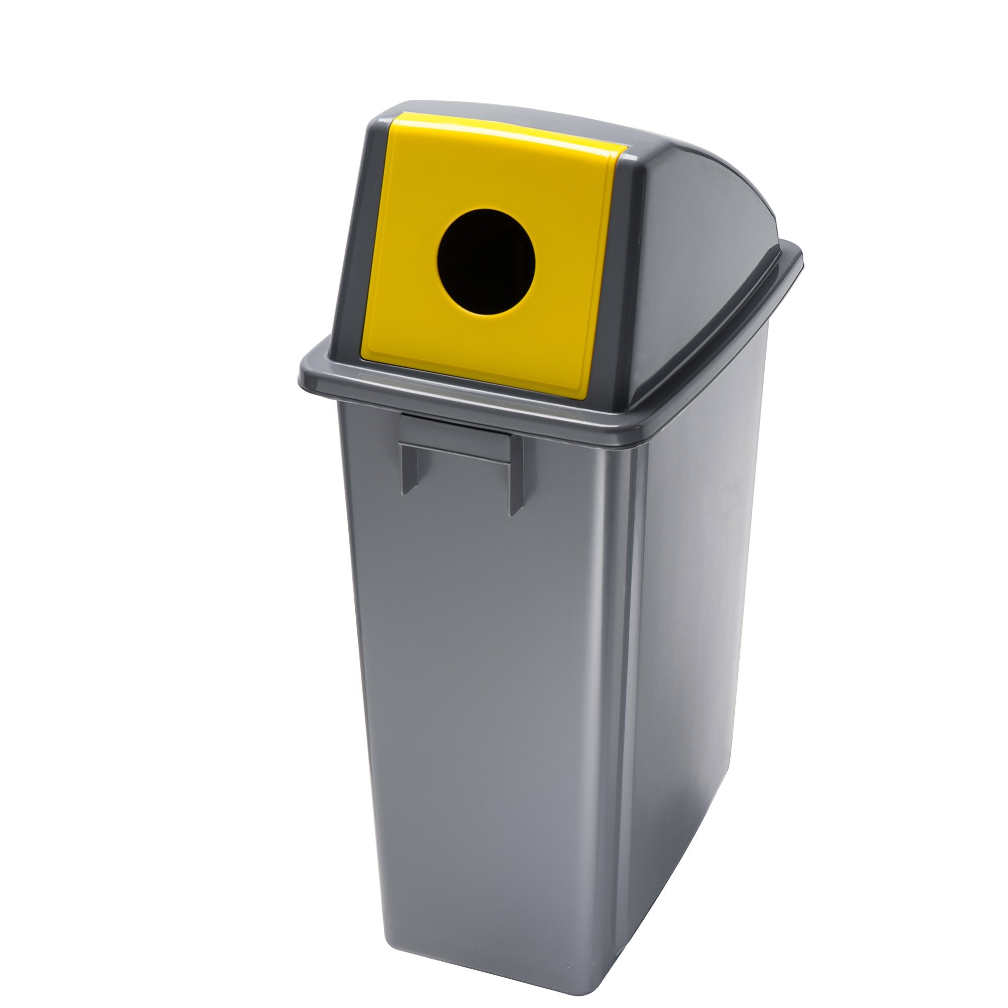 medialinternational-contenitore-office-60lt-coperchio-giallo-foro-bottiglie