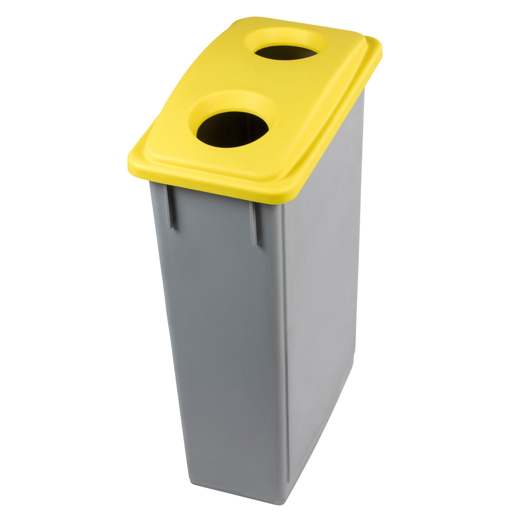 medialinternational-contenitore-office-90lt-coperchio-giallo-bottiglie-lattine